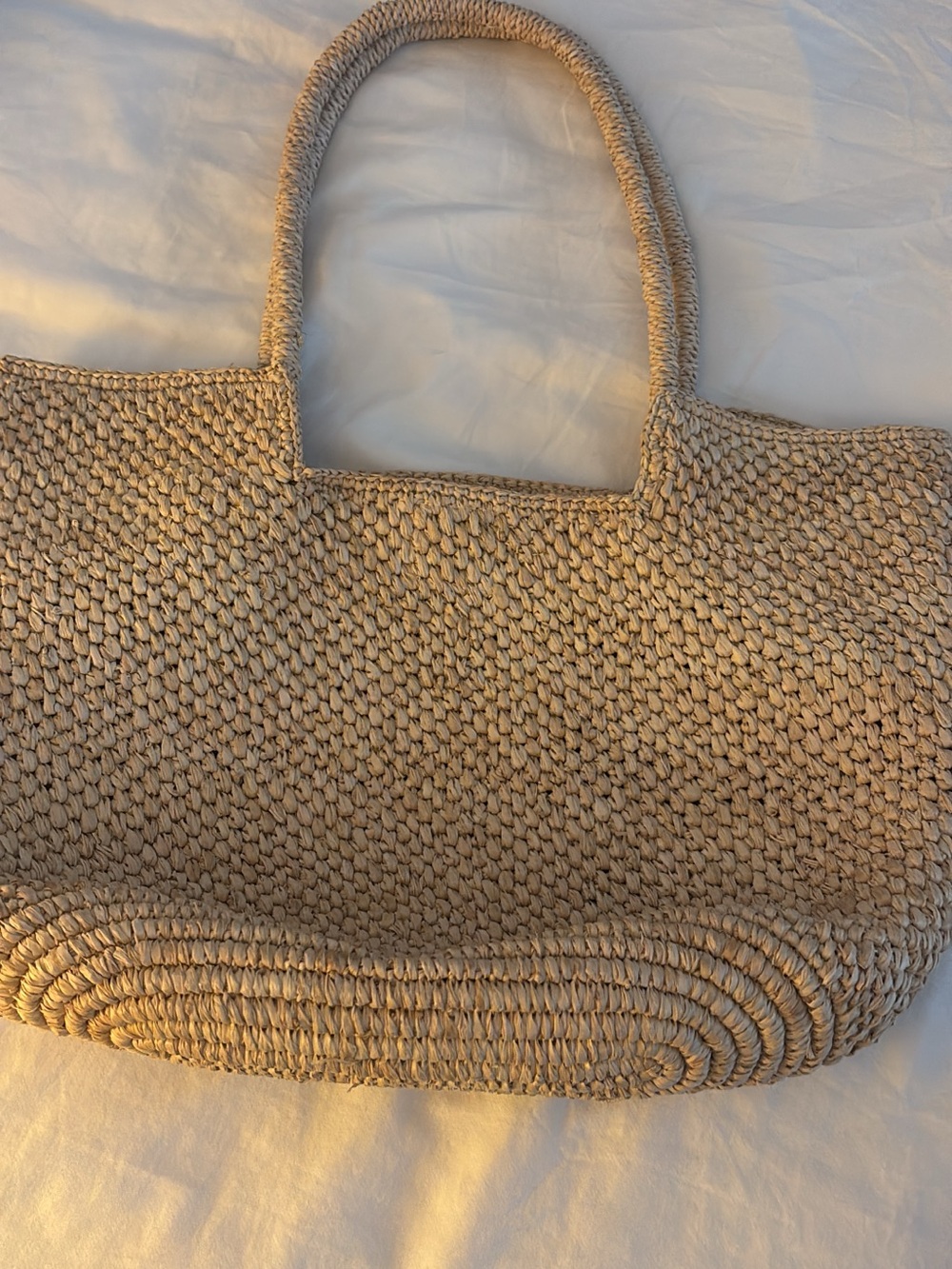 Natural Woven Straw Tote - Picture 2 of 5